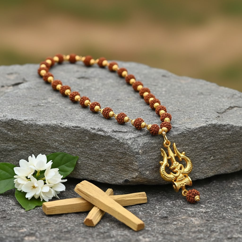 Rudraksh Trishul Mala