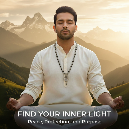 Black Karungali Trishul Mala