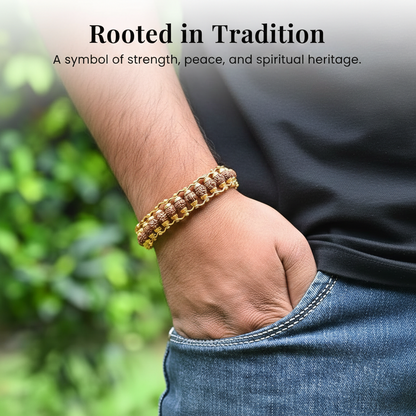 Brass Golden Rudraksh Bracelet