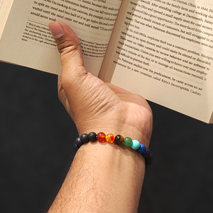 THE REAL 7 CHAKRA CRYSTAL WITH LAVA STONES