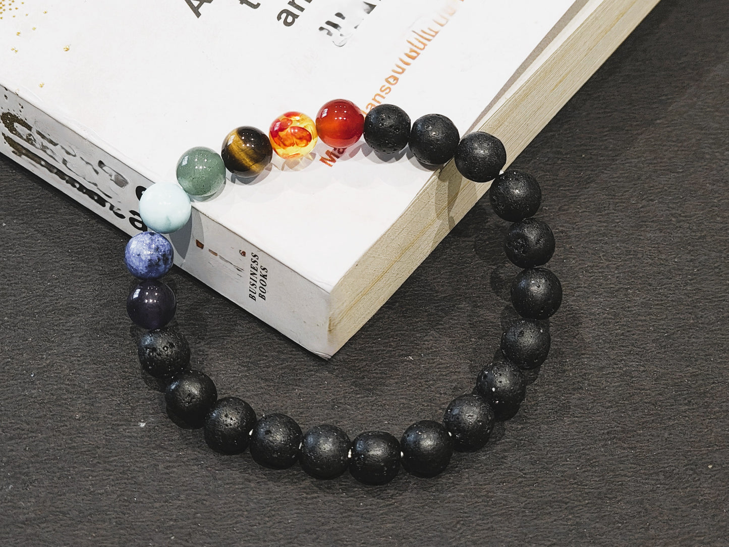 THE REAL 7 CHAKRA CRYSTAL WITH LAVA STONES